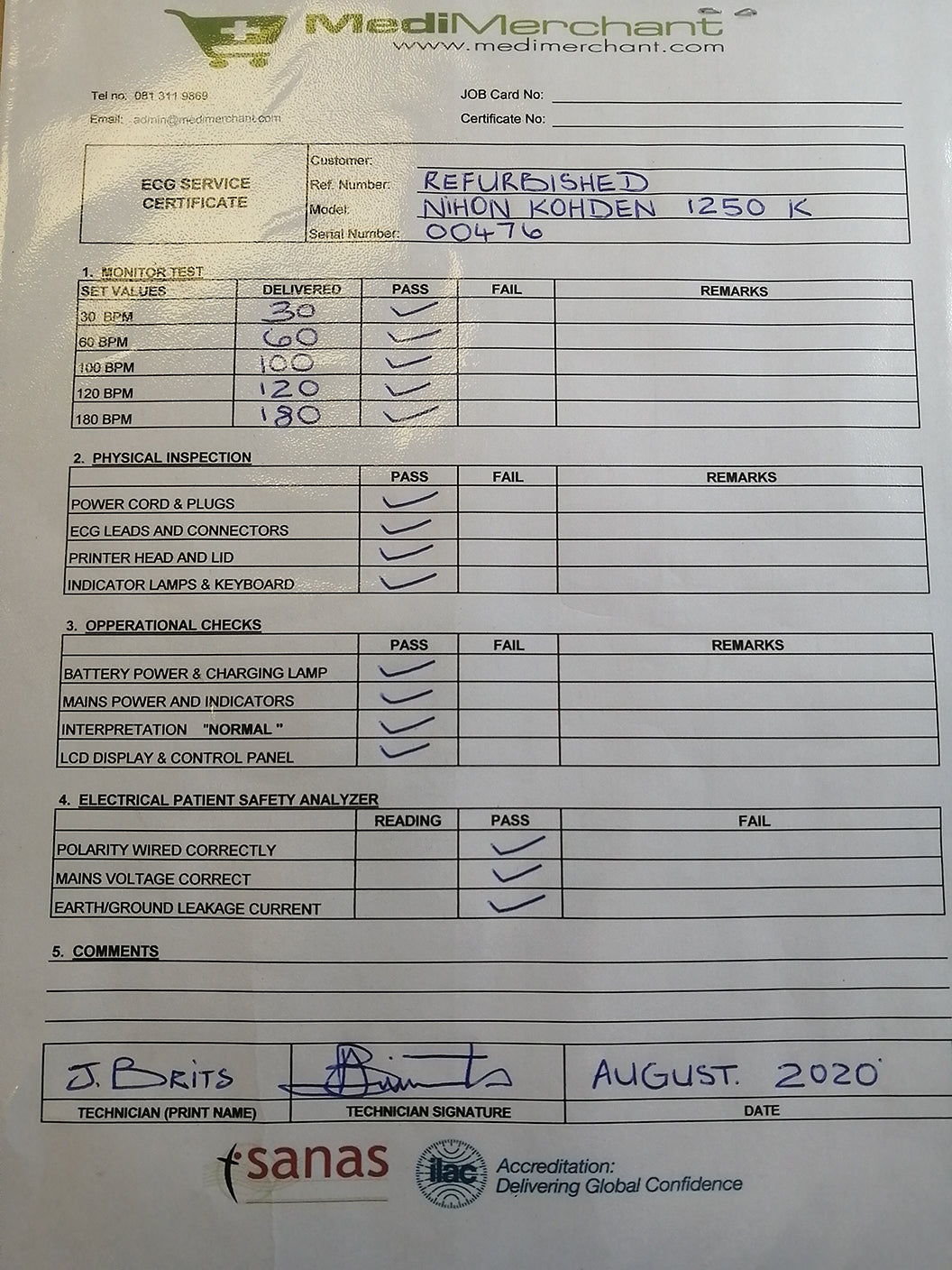 Nihon Kohden CardioFax S 1250K ECG Machine